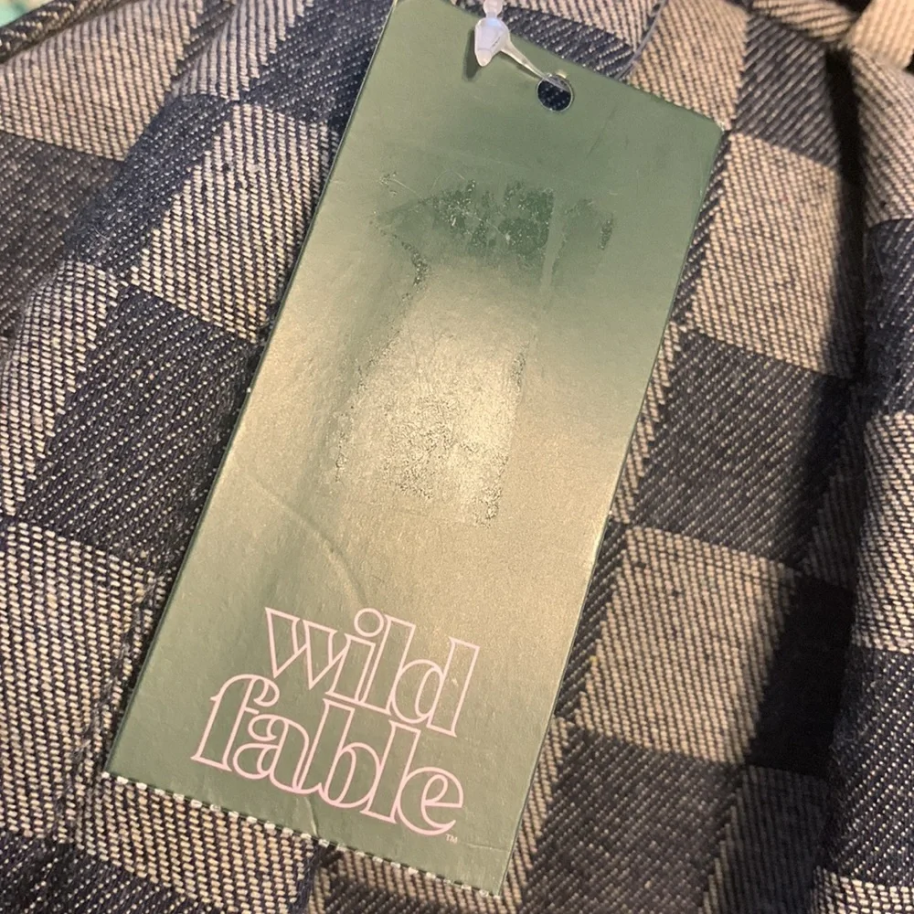 Wild Fable Medium Dome Check Print Colorblock Backpack